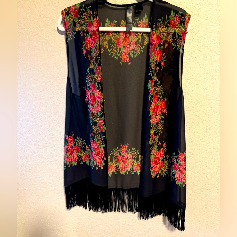 Floral over blouse